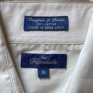 Faconnable Ecru tailored dress shirt. Cotton. women Medium. NWT. Never worn.